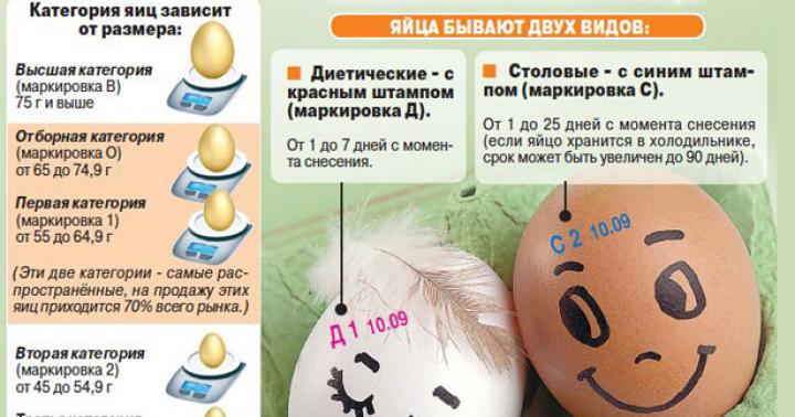 Куриное яйцо: сколько оно весит в разном соотношении?
